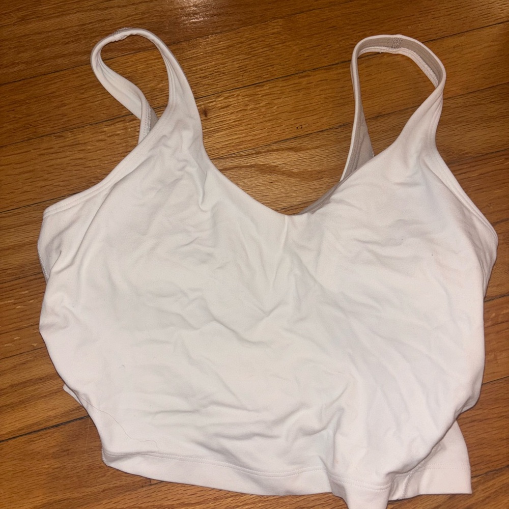 Lululemon Athletica White V-Neck Tank